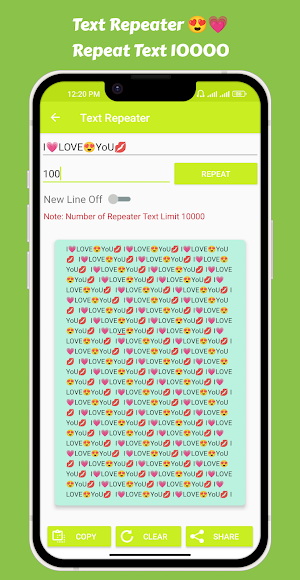 Text Repeater, Create 10k Copy Screenshot 0