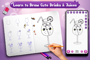 Learn to Draw Cute Drinks & Juices Screenshot 2