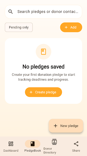 PledgePocket Pilot Screenshot 1
