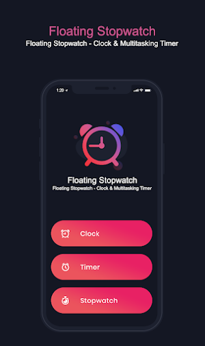 Floting Clock -Stopwatch Timer Screenshot 1