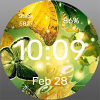 Caramel Butterflies Watch Face