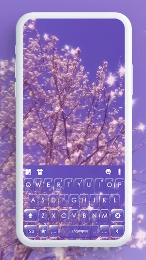 Purple Aesthetic Keyboard Background Screenshot 0