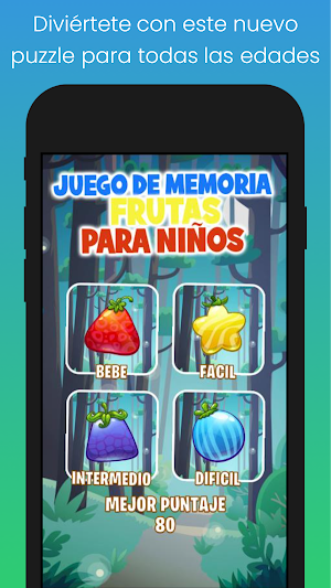 Juego de memoria para niños con Frutas Screenshot 0