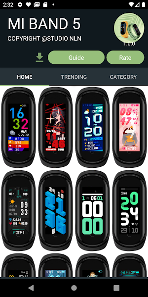 MiBand5 - WatchFace for Xiaomi Mi Band 5 Misfits Screenshot 1