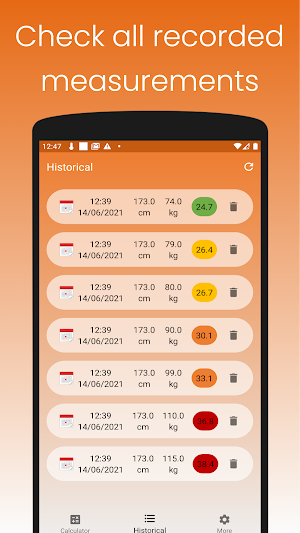 Health Calculator - Body Mass Index Screenshot 2