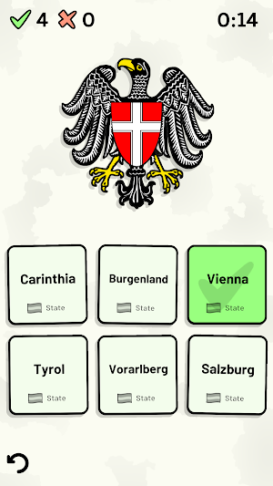 Austrian States Quiz - Maps, Flags, Capitals Screenshot 1
