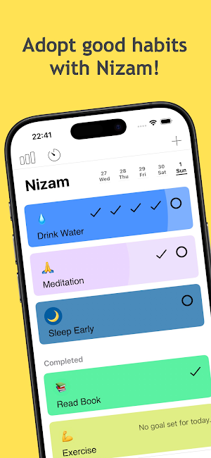 Nizam - adopt good habits Screenshot 0