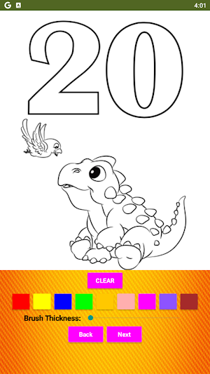 Dino & Dragon Numbers Coloring Screenshot 0