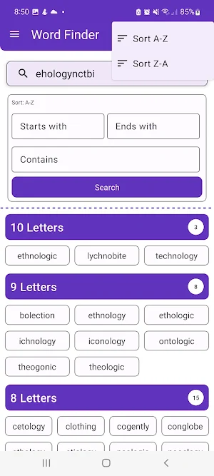 Word Finder Screenshot 2