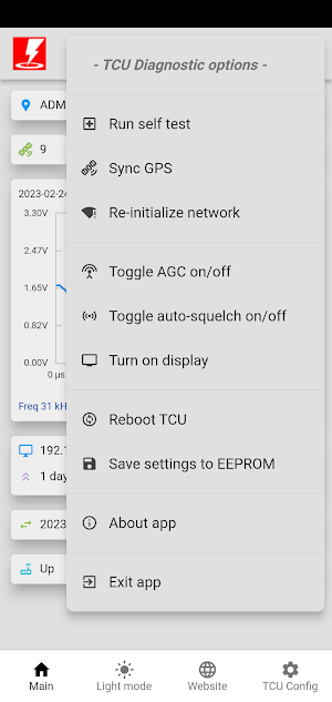 Microsferics TCU Control Screenshot 2