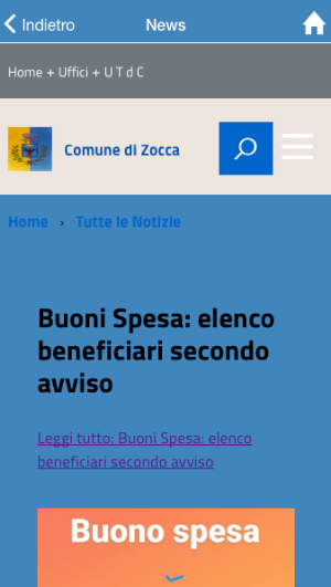 Comune di Zocca Screenshot 2