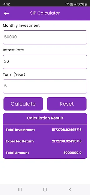LoanTool - EMI Loan Calculator Screenshot 3