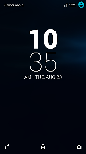 Dark Blue W10 for XPERIA Theme Screenshot 1
