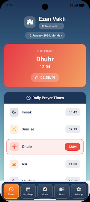 Ezan Vakti: Prayer Times Screenshot 1