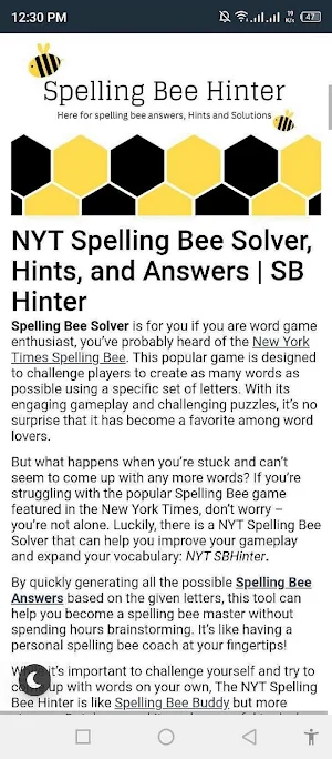 Spelling Bee Solver Screenshot 1