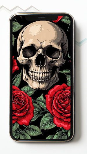 Skull and Roses HD Wallpapers Screenshot 3