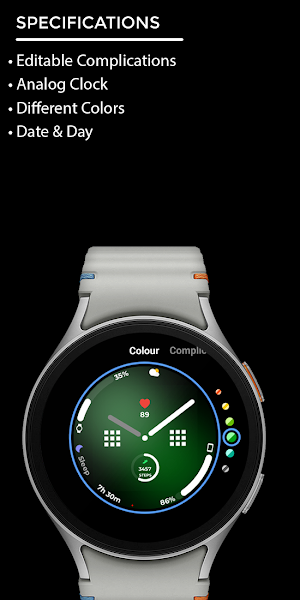 Night ver 76 - watch face Screenshot 3