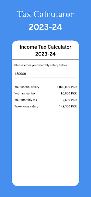 Tax Calculator 2023-24 Screenshot 1