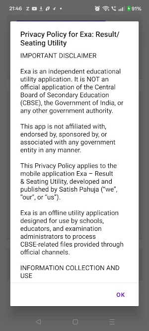 Exa: Result & Seating Utility Screenshot 3