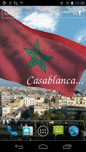 Morocco Flag Live Wallpaper Screenshot 1