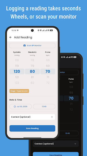 Blood Pressure Tracker Screenshot 1