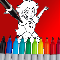 Princess Peach Coloring Book