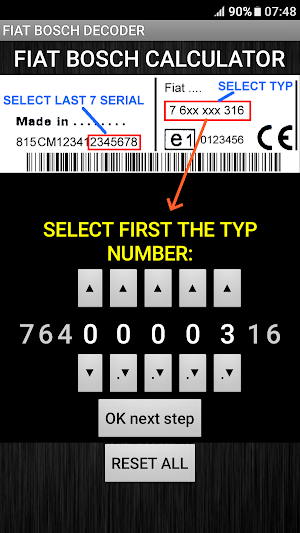Radio Code FITS Bosch Fiat Decoder Screenshot 0