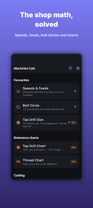 Machinist Calc: CNC Tools Screenshot 0