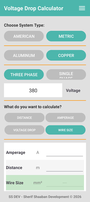 Voltage Drop Calculator Screenshot 1