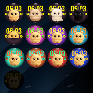Pink Cat Watch Face Screenshot 2