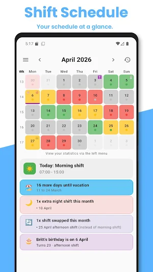 Shift Schedule - Work Planner Screenshot 0