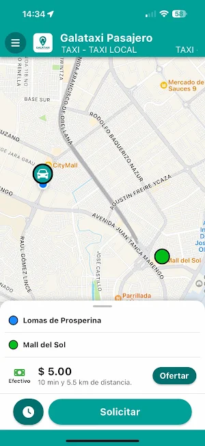 GalaTaxi Pasajero Screenshot 0