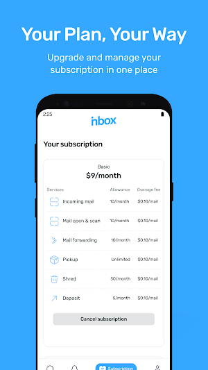 nbox virtual mailing Screenshot 2