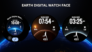 Earth Digital Watch Face Screenshot 2
