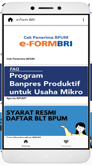 e-Form BRI - Cek Penerima BPUM Screenshot 1