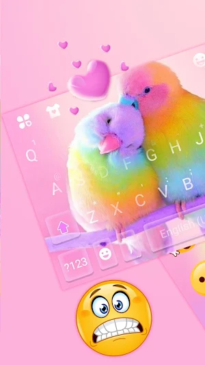 Love Parrots Keyboard Theme Screenshot 1