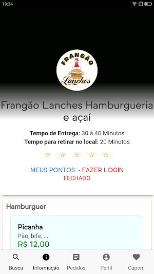 Frangão Lanches Hamburgueria e Açaí Screenshot 0