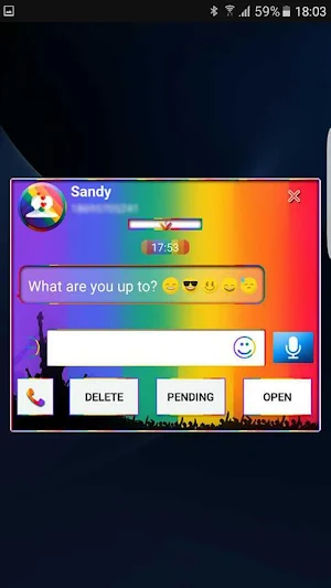 Rainbow flag Next SMS Skin Screenshot 1