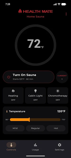 Health Mate Sauna Screenshot 1