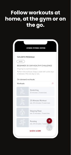Gymies Fitness Center Screenshot 2