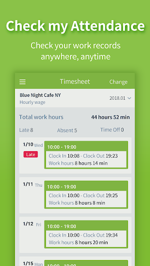 Albam for Staff - Free timesheet software Screenshot 2