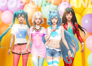 Girl group dress up Screenshot 0