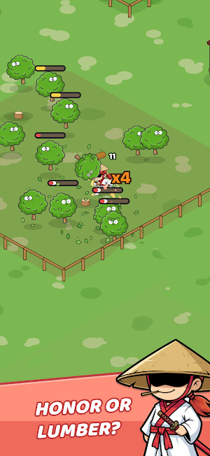 Samurai Timber Co: Idle Tycoon Screenshot 1
