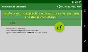 Calculadora de Combustível - E Screenshot 2