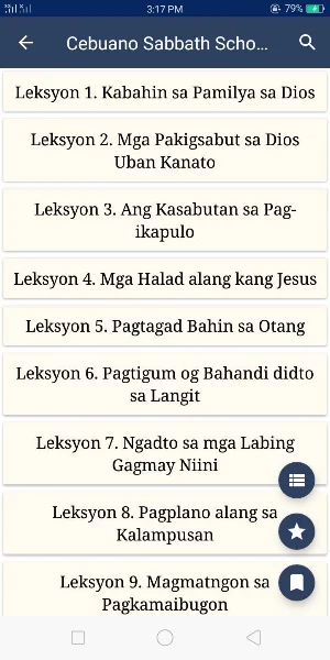 Cebuano Sabbath School Lesson Screenshot 0