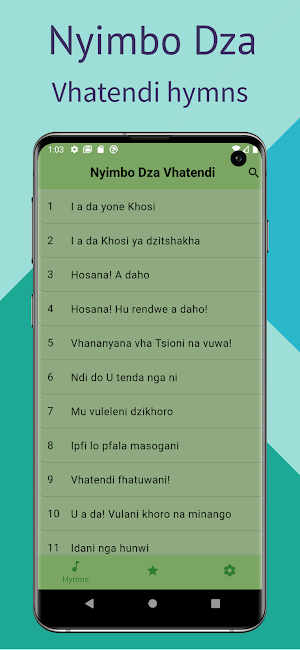 Nyimbo Dza Vhatendi Hymns Screenshot 0