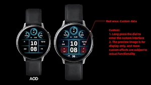 Functional Glow Blue Wear OS Screenshot 0