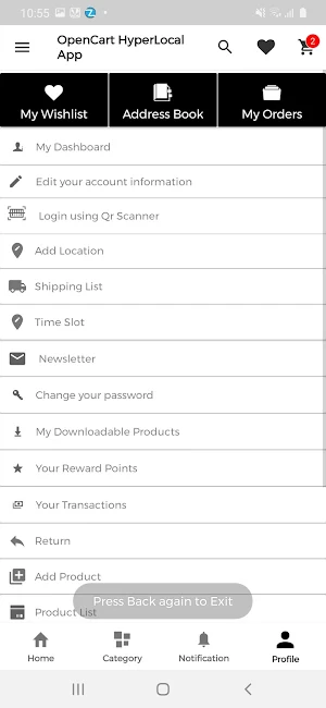 OpenCart Hyperlocal Mobile App Screenshot 3