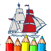 coloring ships and submarines