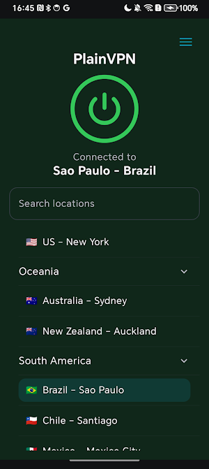 PlainVPN Screenshot 3